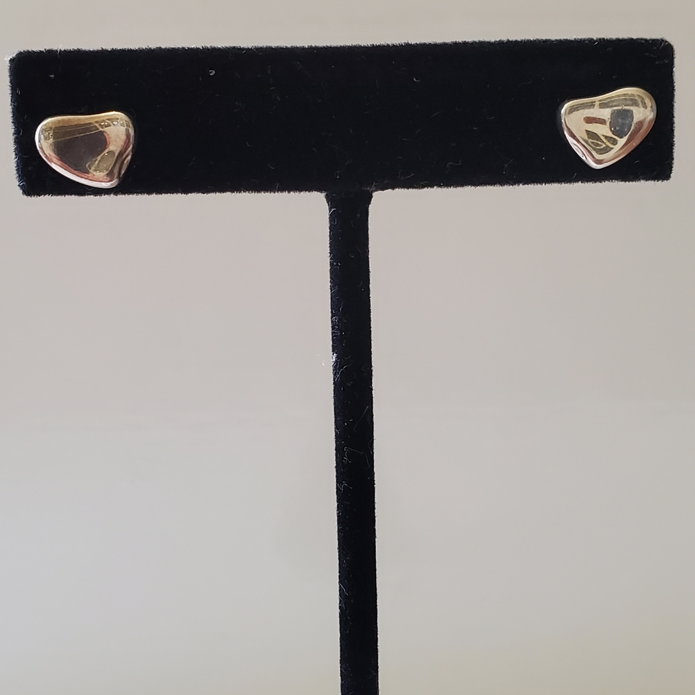 Tiffany & Co. Elsa Peretti Silver Full Heart Earrings - Picture 2 of 6